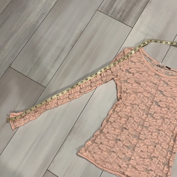 Free people sheer pink boho top - Picture 14 of 17